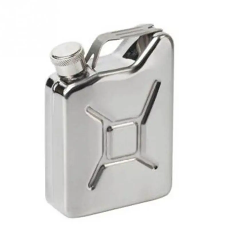 

Jerry Can Hip Flask 5 oz Stainless Steel Fuel Petrol Can Style Whisky Liquor NEW Color Silver