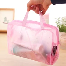 Make Up Organizer Bag Toiletry Bathing Storage Bag women waterproof Transparent Floral PVC Travel cosmetic bag