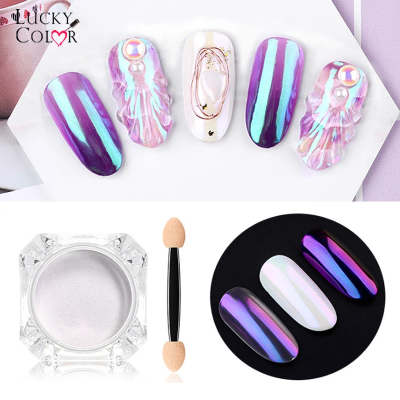 1 Box Pearlescent Gradient Shining Nail Glitter Pearl Dust UV Gel Polishing Magic Effect Powder DIY Decoration New Fashion Tools