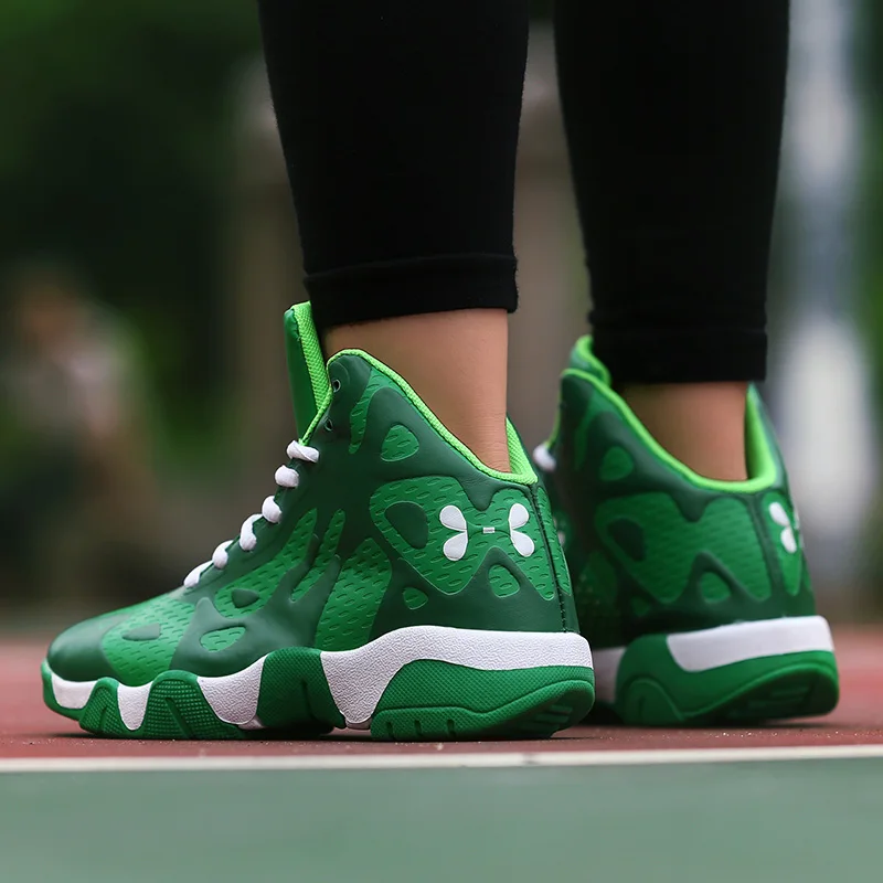 Баскетбольная обувь для мальчиков, Нескользящие высокие резиновые детские кроссовки, детская спортивная Уличная обувь, Студенческая Баскетбольная обувь