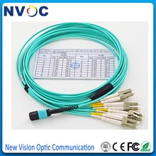 Мм, MPO Male(SENKO)-8xLC UPC 2,0 мм Fanout волоконно-оптический патч-корд, 3,0 мм 8C OM4 Mini Aqua LSZH круглый кабель, L: 3 м(2 м+ 1 м