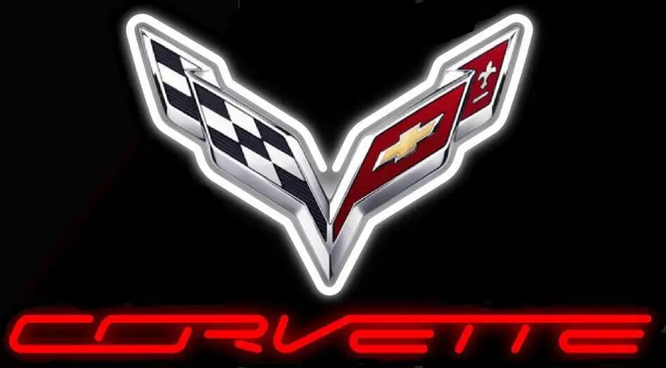 Custom Made Chevrolet Corvette C7 Glass Neon Light Sign Beer Bar |