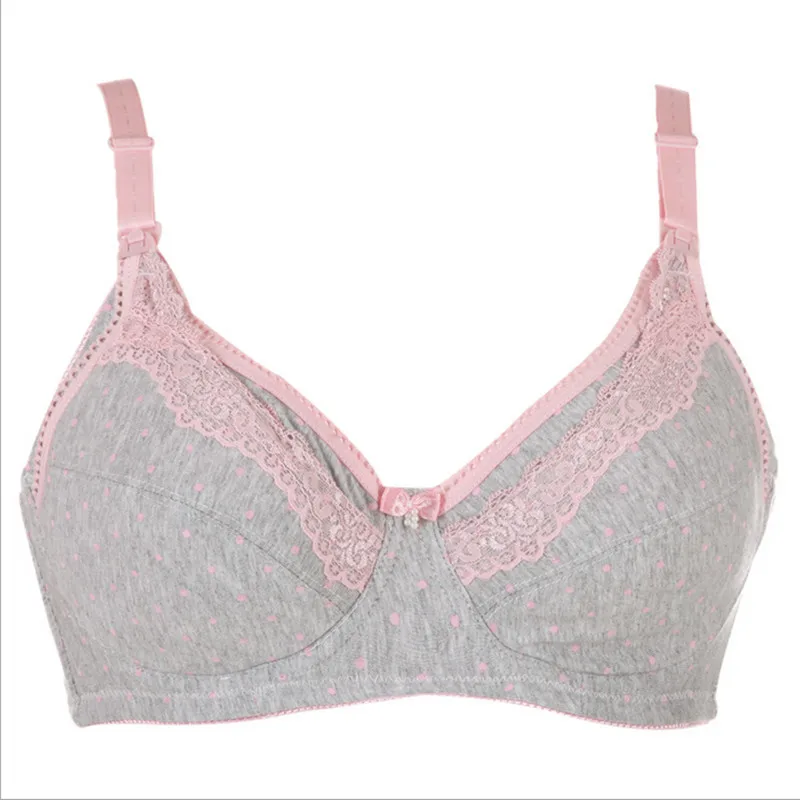 big size Cup C D Cotton Maternity bra for Nursing push up Feeding
