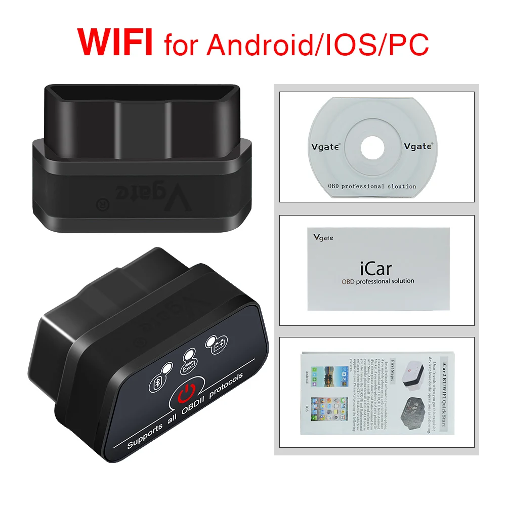 Icar2 OBD2 ELM327 V1.5 Android Bluetooth адаптер автомобильный сканер автомобильный диагностический инструмент автомобильный код ошибки считыватель ODB2 ELM327 - Цвет: wifi