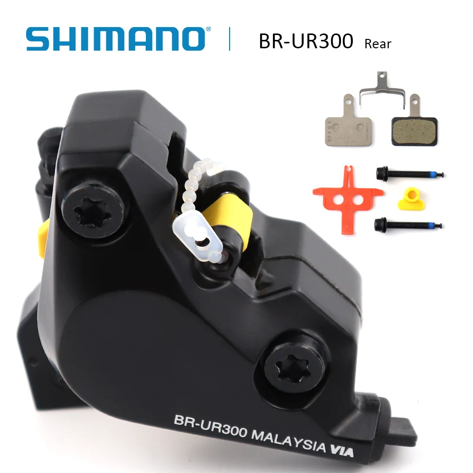 SHIMANO BR UR300 mtb Гидравлический дисковый тормозной суппорт с плоским креплением с B01S полимерные тормозные колодки аксессуары для горных велосипедов