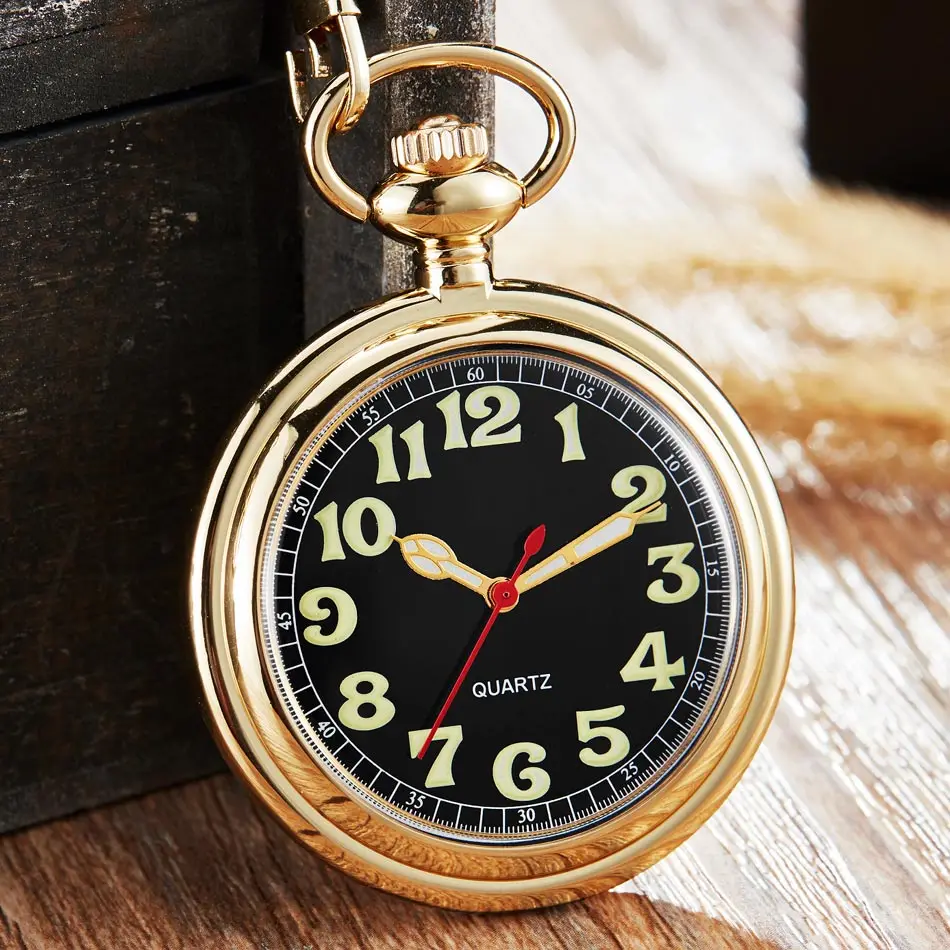 

Vintage Charm Unisex Fashion Arabic Number Quartz Pocket Watch Women Man Necklace Pendant with Fob Chain Gifts Relogio De Bolso