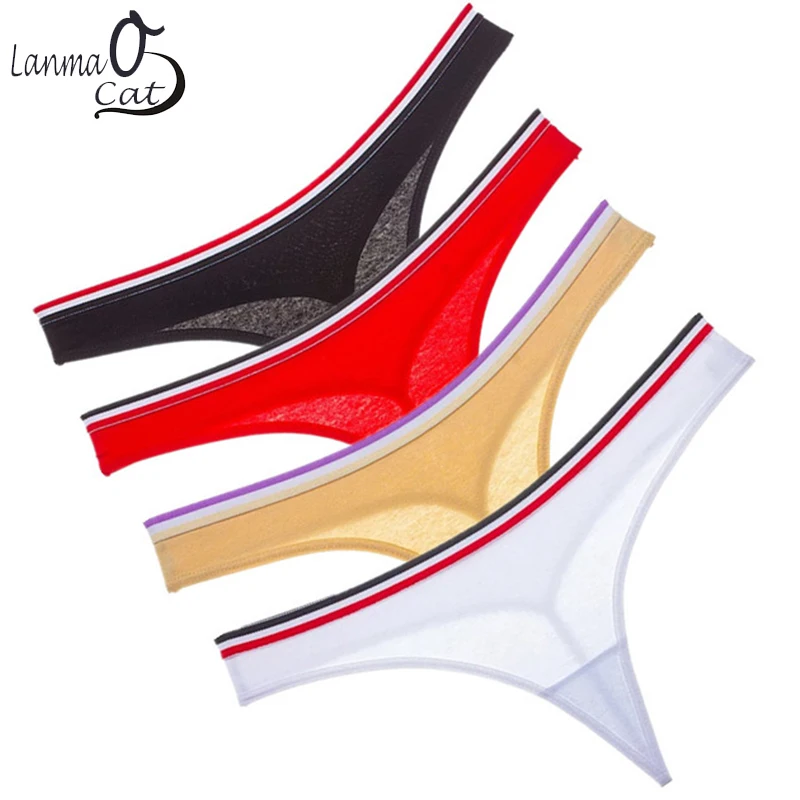 Lanmaocat Sexy G String Panty Women Custom Design Print Logo Picture G String Underwear Female Cotton DIY Pantry Free Shipping