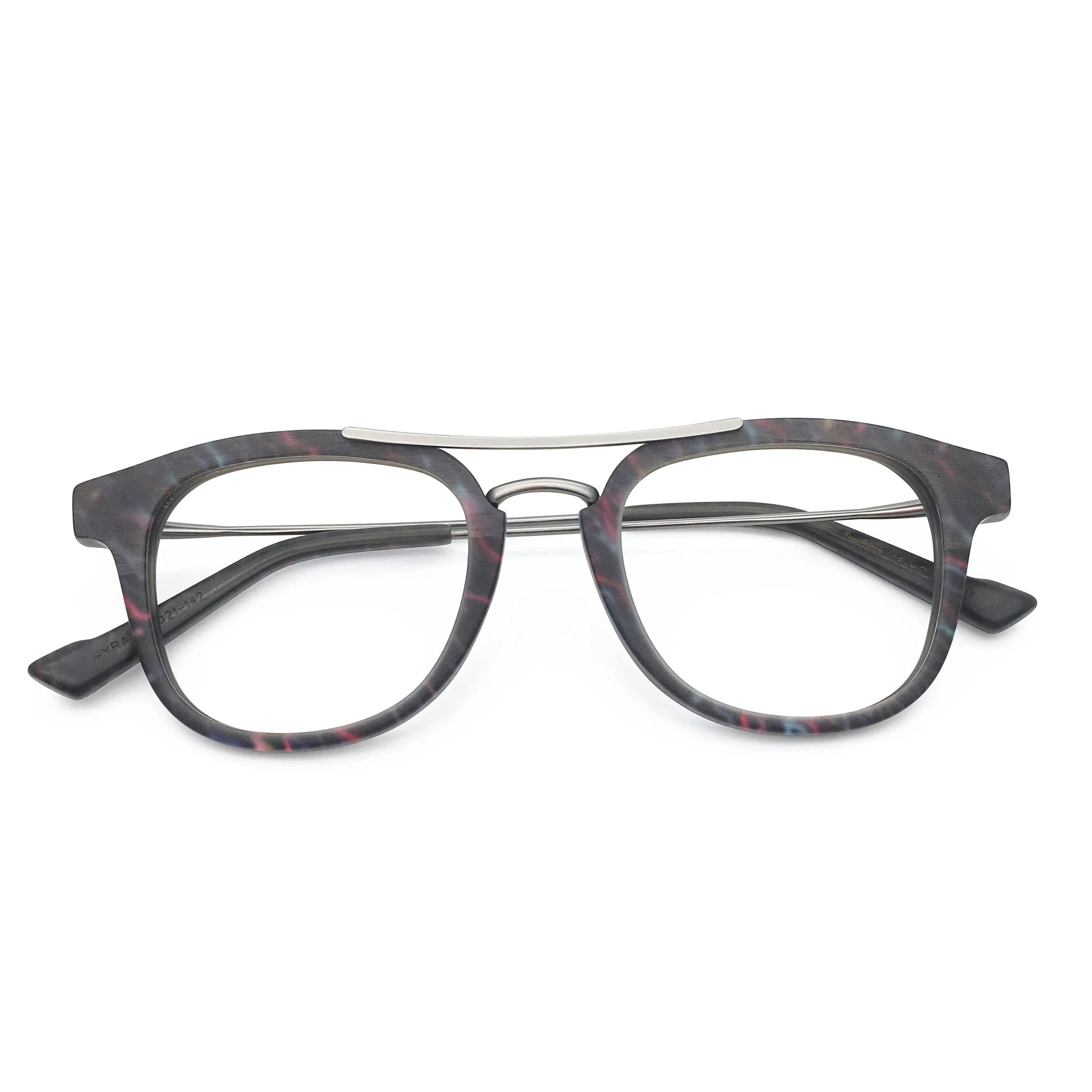 

Belight Optical Women Men Acetate with Metal Vintage Top Flat Glass Prescription Eyeglasses Optical Spectacle Frame Eyewear