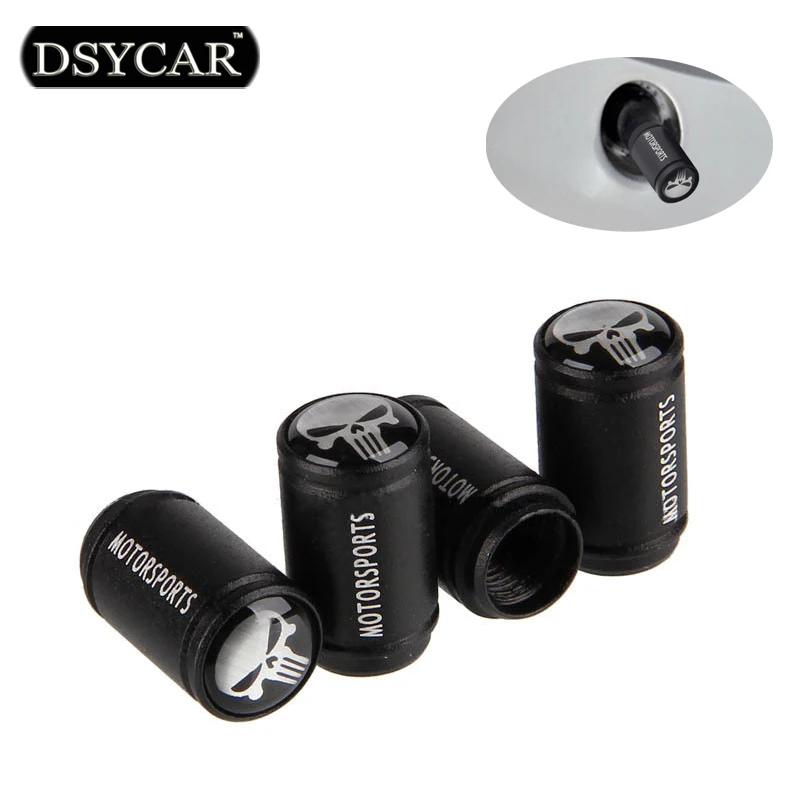 

* DSYCAR 4Pcs/lot Universal Moto Bike Car Tires Wheel Valve Cap Dust covers Car Styling for Universal Cars Motorcycle Decorative
