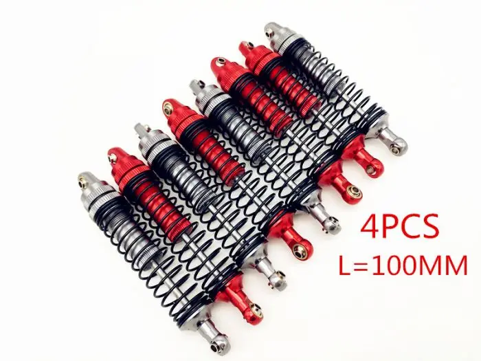 

4PCS 1/10 RC Rock Crawler METAL OIL SUSPENSION SHOCKS ABSORBER 90MM For SCX10 D90 Rc Car