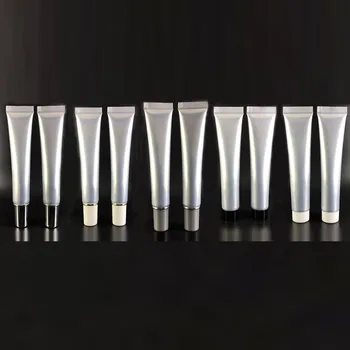 

50pcs 20g silver plastic Lotion Containers Empty Makeup squeeze tube Refilable Bottles Emulsion Cream Packaging
