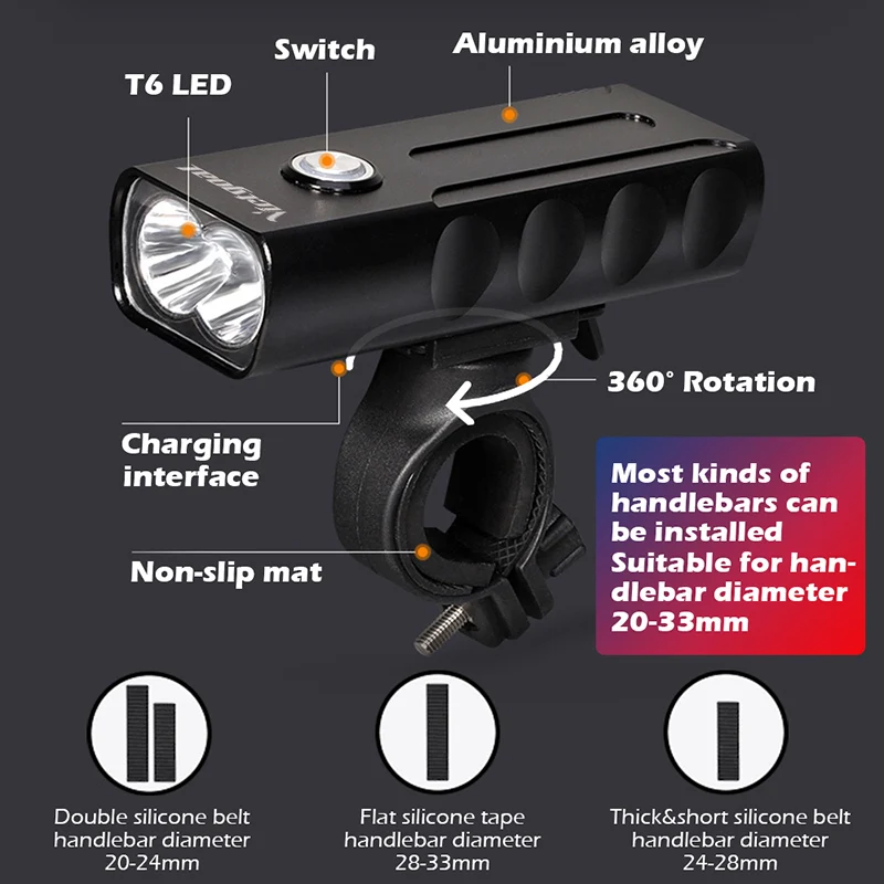 VICTGOAL USB Перезаряжаемый велосипедный светильник, передний светодиодный IPX5 Водонепроницаемый Светильник-вспышка, велосипедный светильник, яркий велосипедный головной светильник, задний светильник, наборы