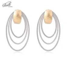 Badu золотые серебряные серьги-гвоздики из нержавеющей стали для женщин большие висячие геометрические шпильки Панк ювелирные изделия подарок для девочек