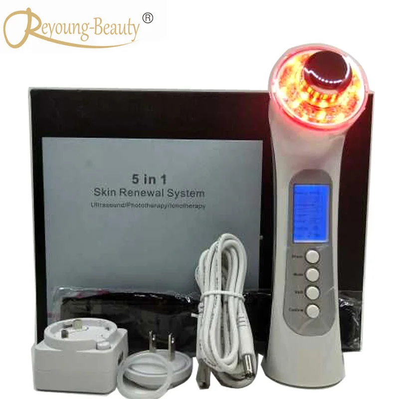 5 In 1 Ultrasonic Galvanic Ionic Photon Rejuvenation Facial Makeup