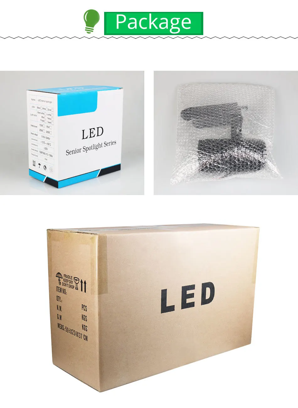 LED Tracking Light Dimmable 15W Spot Rail Lamp Clothing Shoe Store Shop Showroom Focusing Fixtures Spotlights Lights Lighting (5)