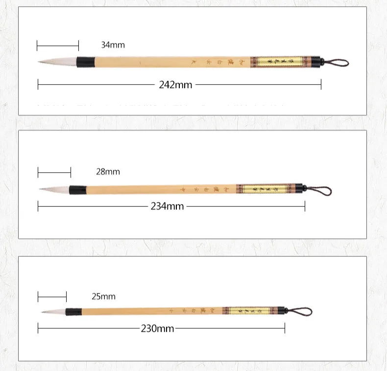 Шерстяной волос Китайская каллиграфия кисти ручка ласка волосы кисть для китайской живописи китайский пейзаж Акварельная живопись кисти ручка