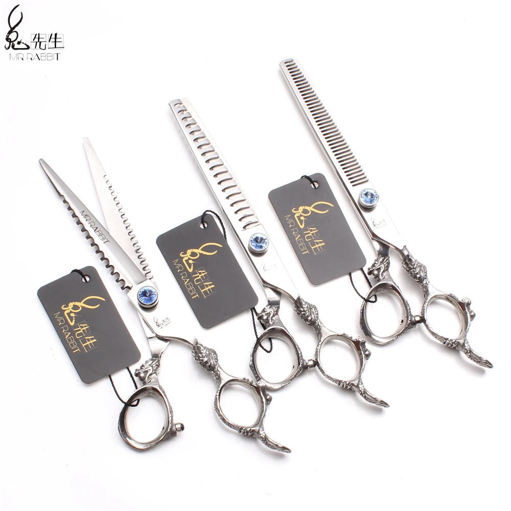 

Professional Pet Scissors 7" Mr Rabbit Brand 440C Cats Straight Scissors Thinninng Shears Dog Grooming Kit Animal Scissors M9109