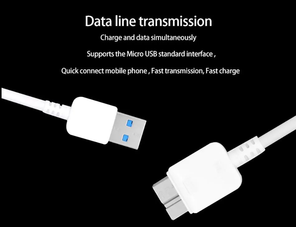 Штепсельная вилка ЕС настенный адаптер USB зарядное устройство и 1 м Micro USB 3,0 кабель синхронизации данных и зарядки для samsung Galaxy S5 Note 3 G900 N9002 N9008 телефон