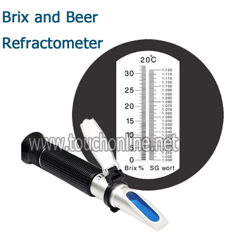 Beer Specific Gravity Scale and Brix Portable Refractometer TSG 100ATC