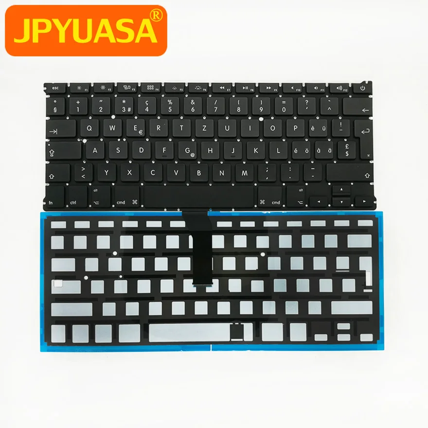 5pcs/lot New A1369 A1466 Swiss Switzerland Keyboard with Backlight For Apple Macbook Air 13'' 2011-2015