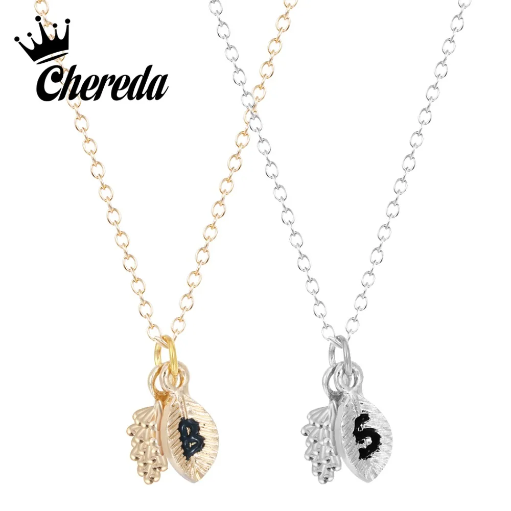 

Chereda Tiny Cute Pine Cone Necklace&Pendant A-Z Letter Women Necklaces Simple Design Custom Chain Choker Collars