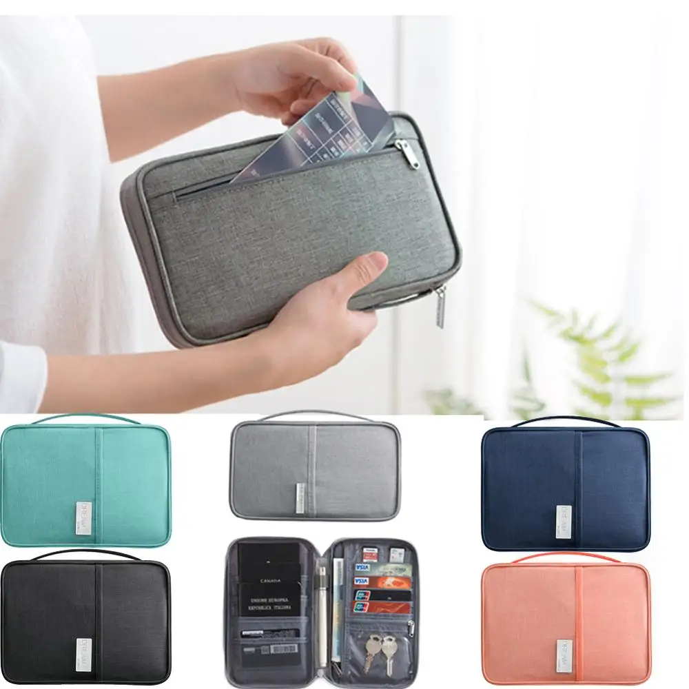 

Travel Multi-Function Bag Waterproof And Dustproof Oxford Cloth Passport Document Women's Cash Wallet Zipper Portable Coin Purse