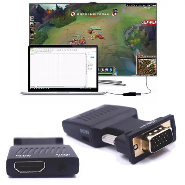 Amzdeal vehemo VGA к HDMI Трансвертер 1080 P адаптер конвертер HDMI компьютер HD