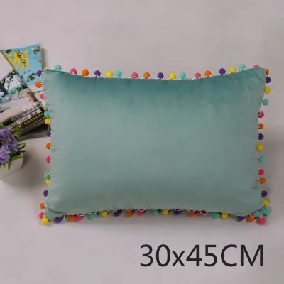 DUNXDECO наволочка для подушки, декоративная наволочка, чехол для подушки в скандинавском стиле, красочные милые шарики, Мягкая Наволочка для детской комнаты - Цвет: I