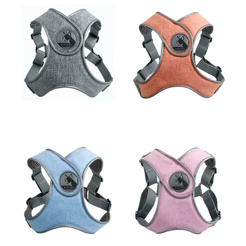 

Hot Strong Dog Harness for Dogs Breathable Mesh Training Vest Medium Big Dogs Adjustable Straps Leash Outdoor Protective Harness