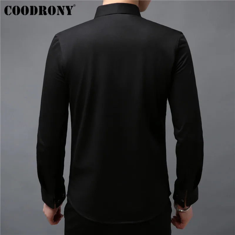 Мужская Уличная рубашка COODRONY модная повседневная из мягкого хлопка с длинным