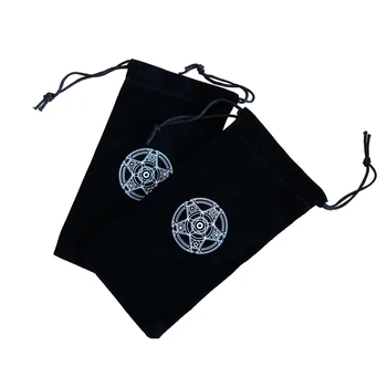 

1 PC Special Velvet Tarot Card Storage Bag Six-Pointed Star Pattern Beam Pockemeon Cards Dixit Loading Various Board Game Cards