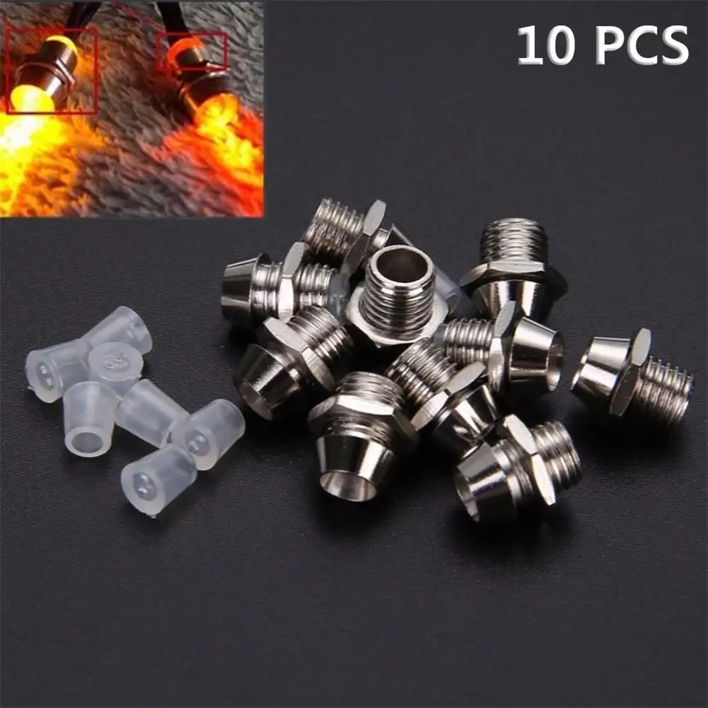 

10Pcs 3MM Round Chrome Silver Metal Plastic LED Lamp Light Emitting Diode Bezel Holder for RC Car Truck