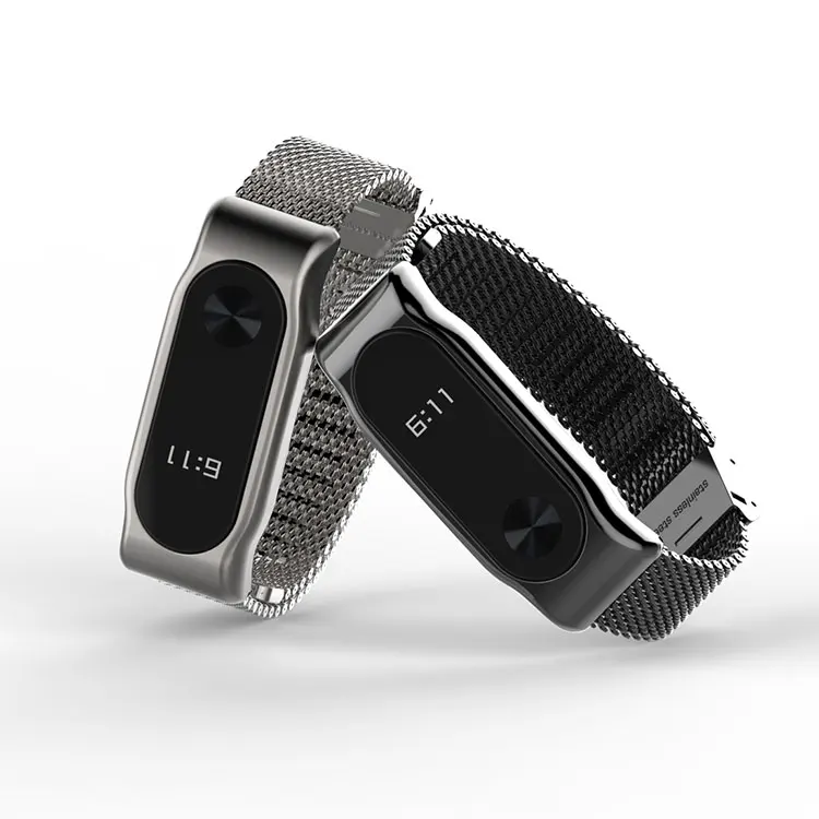 Металлический Безвинтовой браслет Mijobs для Xiaomi Mi Band 2 из нержавеющей стали