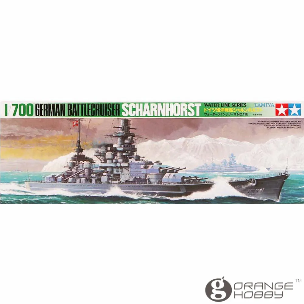 

OHS Tamiya 77518 1/700 German Battle Cruiser Scharnhorst Assembly Scale Military Ship Model Building Kits G