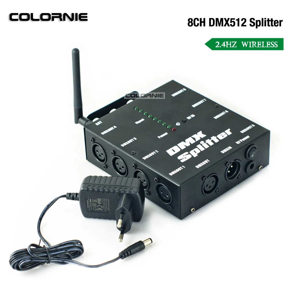 Беспроводной 8 канальный DMX512 сплиттер DMX сценический светильник s разделитель