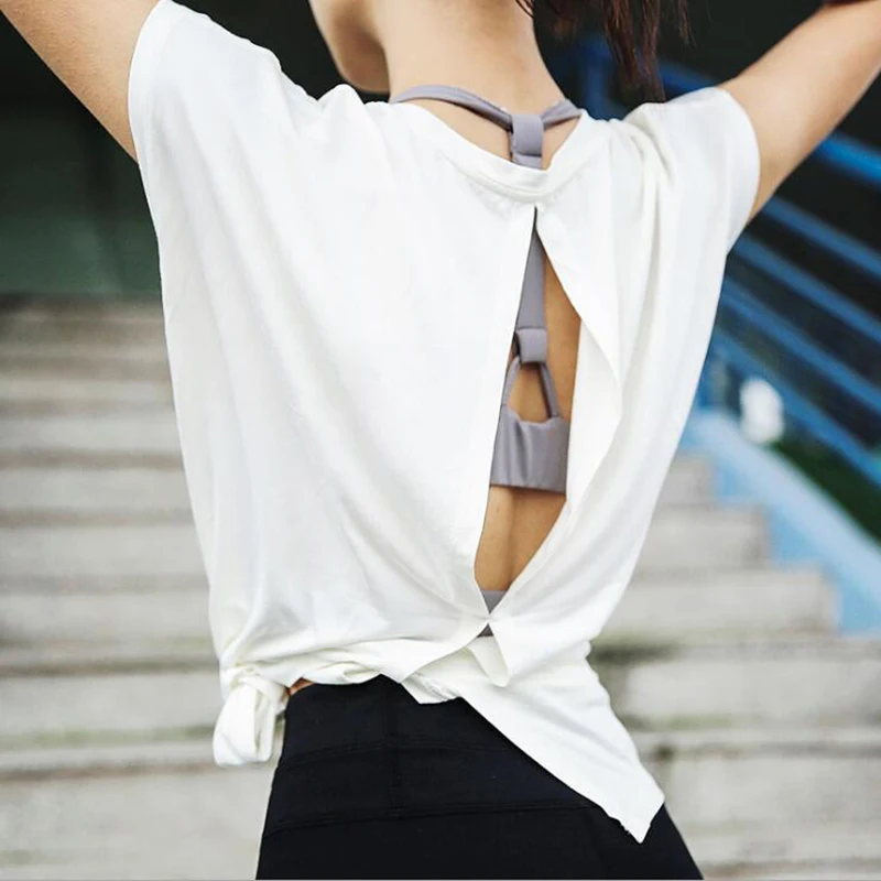 Женская свободная Спортивная футболка, топ для йоги без рукавов, женские рубашки, топ для спортзала, топы для фитнес-тренировки, deportivas mujer, майка