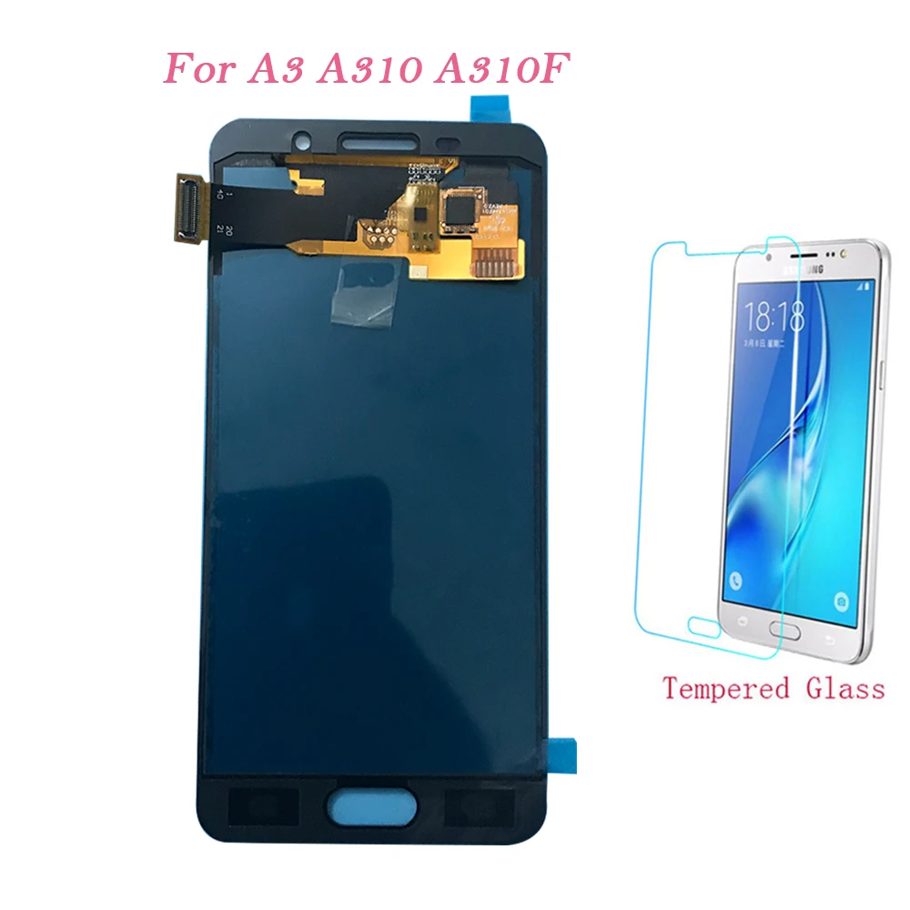 Тест ЖК-экран для samsung Galaxy A3 2016 A310 A310F сенсорный экран дигитайзер ЖК-дисплей