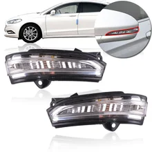 CAPQX 1 пара светодио дный сбоку Зеркало заднего вида Включите свет для Ford Mondeo Fusion 2013- сигнальная лампа заднего вида сбоку зеркало поворота