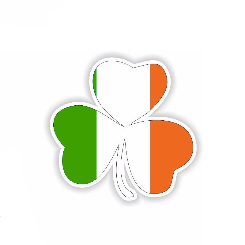 

11.4CM*11CM Car Accessories Ireland Leaf Flag Car Sticker Helmet Decal 6-1805