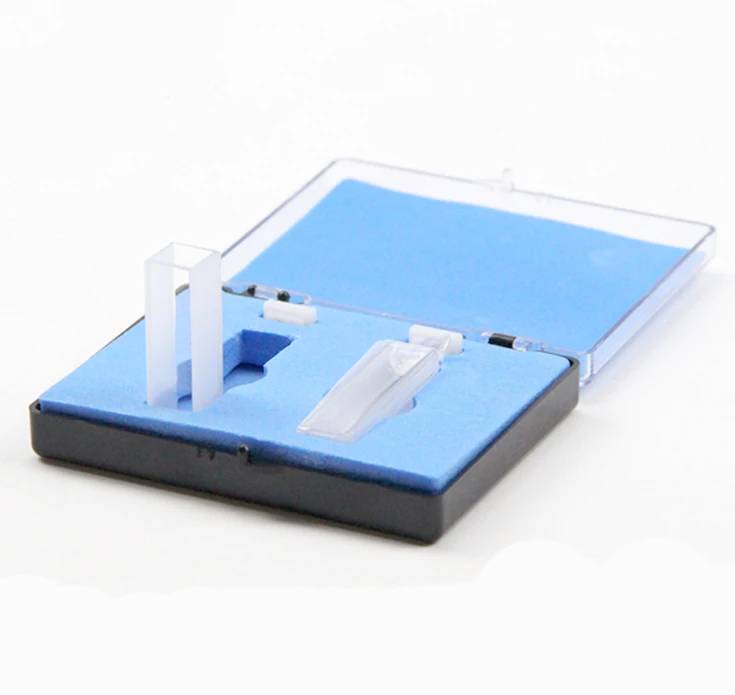 10mm Path Length Quartz Cuvette Cell With Lid For Spectrophotometers 2Pcs