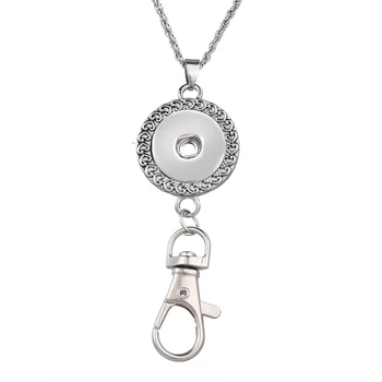 

10pcs Rhinestone 18mm Snap Button Necklace Pendant Necklace Interchangeable Keychain Charm Jewelry Women Gift