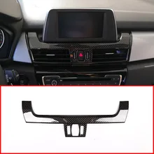 Cubierta de Panel de pantalla de navegación ABS, accesorio embellecedor, estilo de fibra de carbono para BMW Serie 2, Gran Tourer F45, F46, 218i, 2006-2012