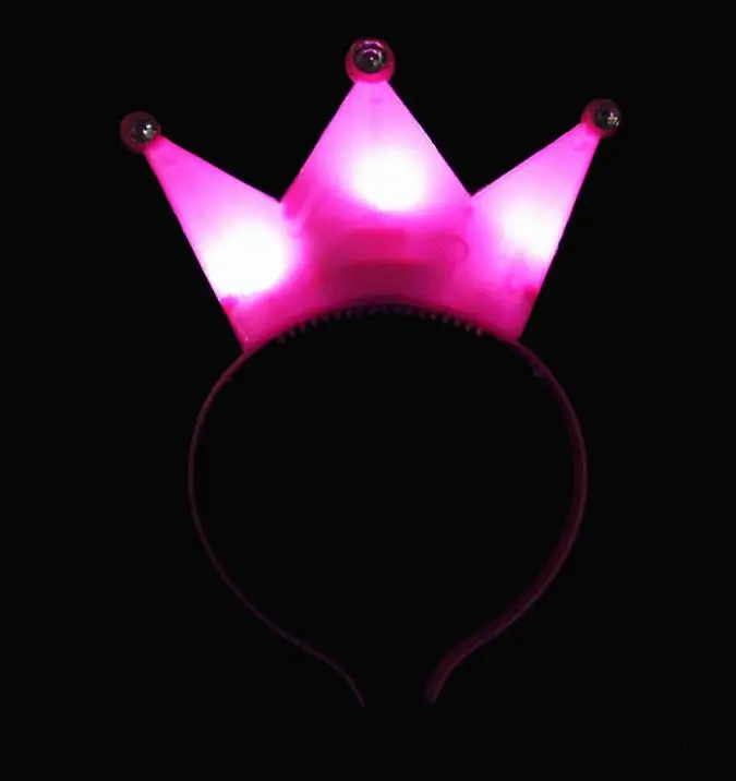 LED Хрустальная корона Банданы для мужчин Light Up партия Rave маскарадный костюм свет дня рождения Hen Party мигает Банданы для мужчин Рождество