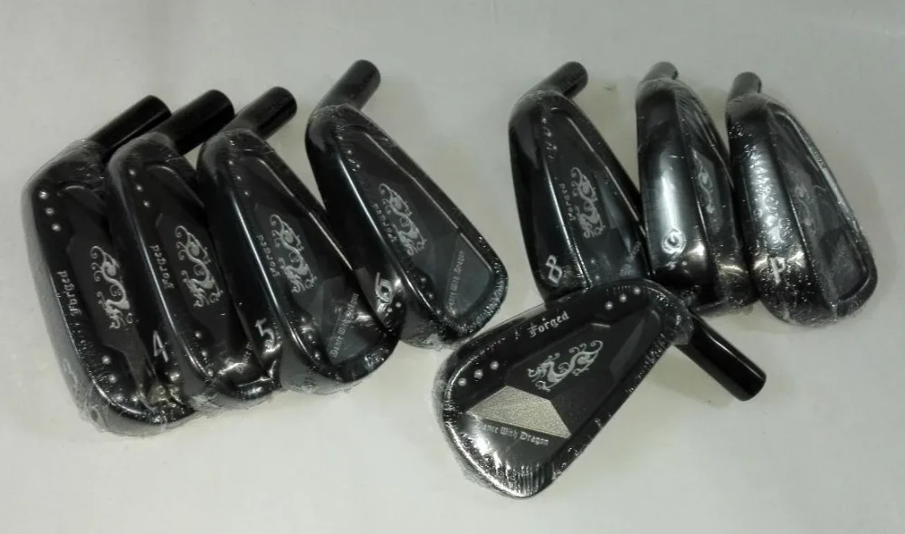 اليد اليمنى نوادي الجولف tourok مزورة الحديد مجموعة الأسود مزورة 3-9pw رئيس لا شافت