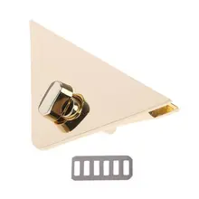  Hot Sell DIY Triangle Shape Clasp Turn Lock Twist Locks for Handbag Shoulder Crossbody Bag Purse 