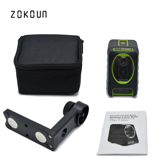 Cheap ZOKOUn BD02R rubber covered slash functional self-leveling fall protection DIY economic 2 (1V, 1H) cross lines laser level Cheap ZOKOUn BD02R rubber covered slash functional self-leveling fall protection DIY economic 2 (1V, 1H) cross lines laser level