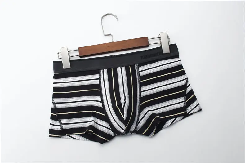 UYEEMU 3Pcs Lot Shorts Boxers Men Underpants Cotton Striped Mens Boxers Breathable Sexy Underwear Brand Male Panties Homme Pull-12