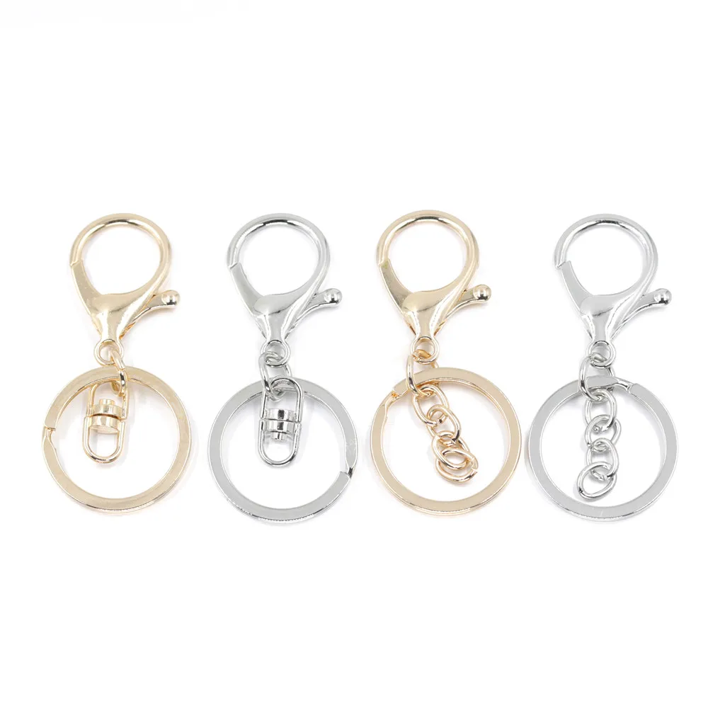 10PCS/Lot High Quality Silvery/Golden Keychain Lobster Clasp Charms Hooks Clasp Stainless Steel