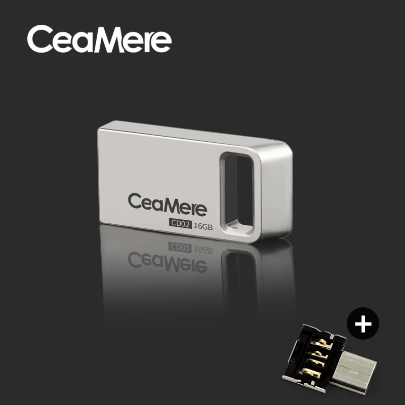 Ceamere CD02 USB флеш-накопитель 8 ГБ/16 ГБ/32 ГБ/64 Гб мини-накопитель металлический флеш-накопитель 2,0 флеш-накопитель карта памяти USB диск 64 Гб USB