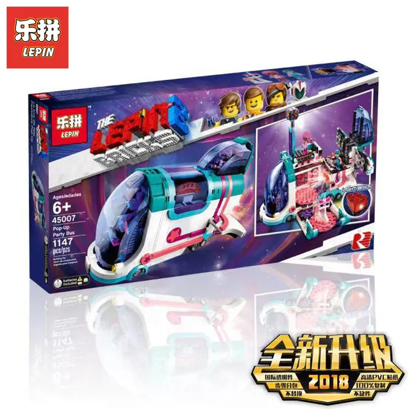 

LEPIN 45007 Pop-Up Party Bus Compatible With Legoing 70828 Set Building Blocks Bricks Educational Model Toys Christmas Gifts